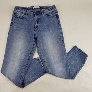 Kancan High Rise Skinny Jean Womens 9/28 Blue Acid Wash Style Denim Pant